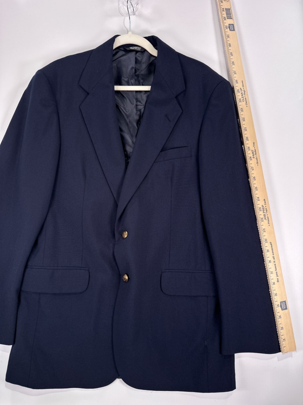 Martunique Ltd Vintage 2 Button Blazer Wool Blend Navy Blue 40L - Picture 13 of 16